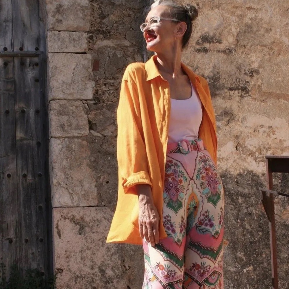 Zara Multicolored Floral Printed Wide Leg Pants - Picture 8 of 16